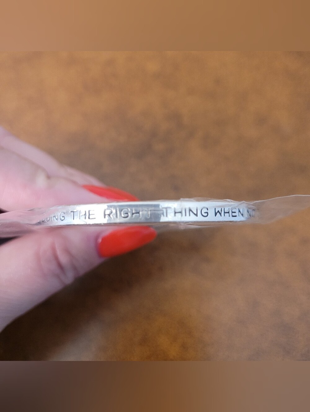 Inspirational Bangle 'Integrity Is Doing The Right Thing When No One Is Looking'